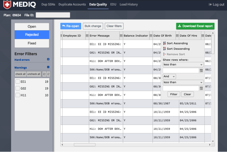 one of the interactive pages for the new app